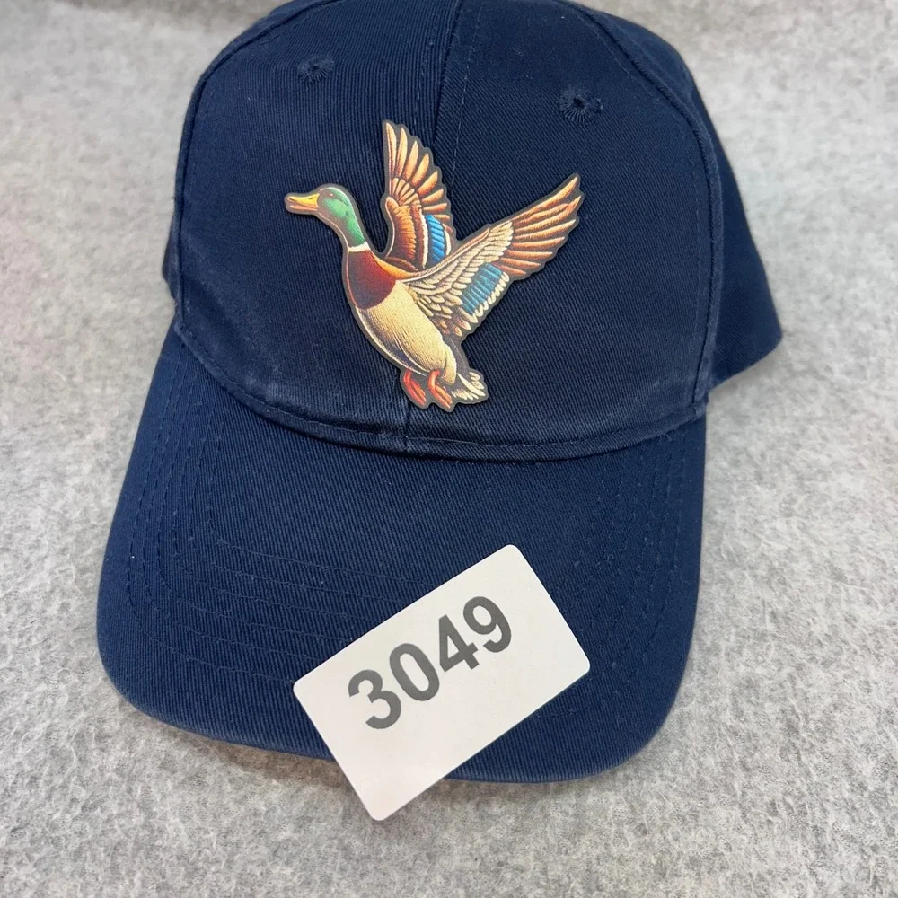 Flying Mallard Duck Patch Youth Navy Port & Company Baseball Cap Adjustable Hat